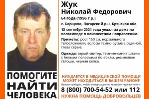 В Брянской области ищут пропавшего 64-летнего Николая Жука