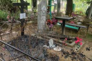 В Клинцах на кладбище, где плясали подростки, сгорела могила