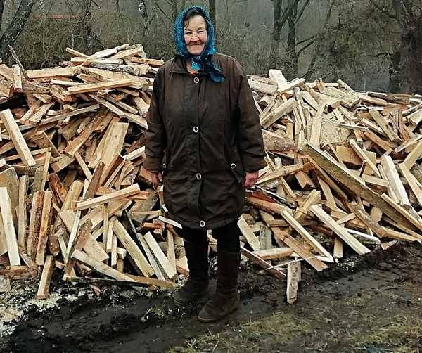  Брянской пенсионерке подарили машину дров и она заплакала от радости