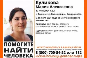 В Брянской области без вести пропала 17-летняя Мария Куликова