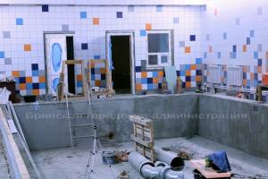 В Брянске ремонт бассейна в гимназии №6 обещают закончить к началу учебного года