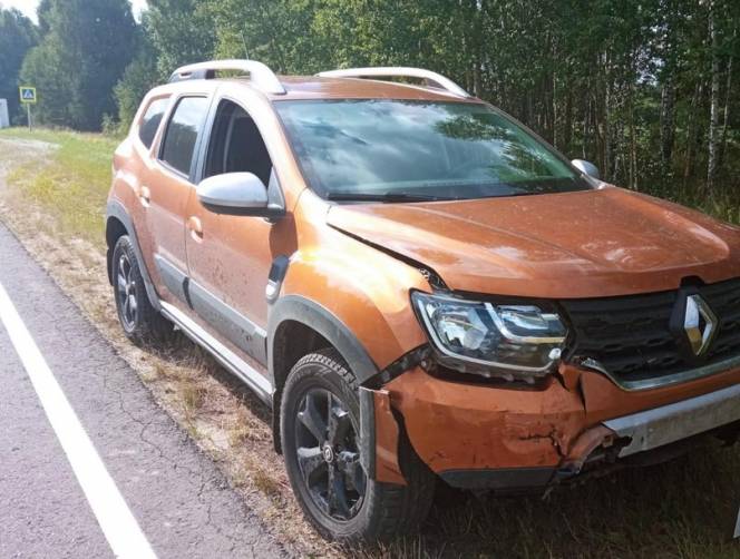 В Красногорском районе пенсионер на мотоблоке врезался в Renault и разбил голову