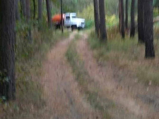 Ассенизаторская машина слила зловонную жижу в брянском лесу