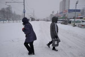 На Брянск 12 февраля обрушилась лютая метель