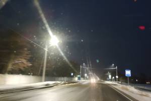 В Новозыбкове осветили опасную дорогу до поселка Мамай