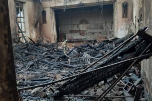 Пожар оставил от ДК в брянском городе Фокино руины