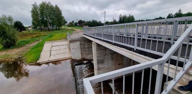 В Мглинском районе после вмешательства прокуратуры отремонтировали плотину в посёлке Беловодка