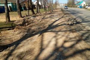 Жители брянского поселка Суземка пожаловались на разбитый тротуар