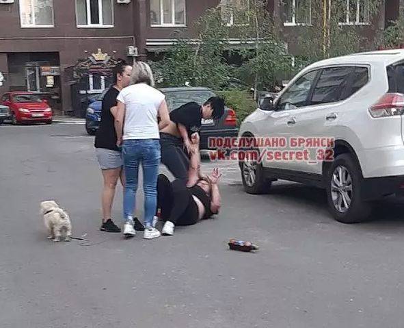 В Брянске пьяные женщины устроили драку во дворе многоэтажки