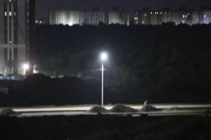 В Брянске включили новое освещение на улице Объездной