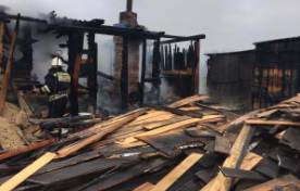 В Жуковском районе сгорела частная пилорама