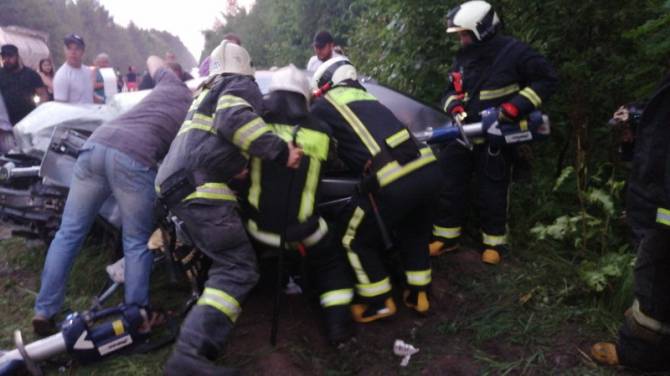 На трассе Брянск-Дятьково в страшное ДТП попали две легковушки: есть пострадавшие