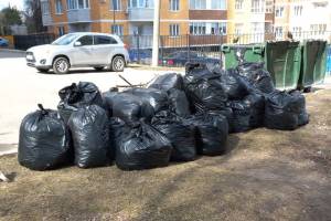 В Брянске с территории зеленой зоны на Дуки вывезли 20 мешков мусора