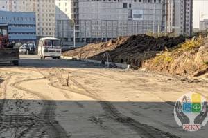 В Брянске продолжается строительство дороги по улице Счастливой 