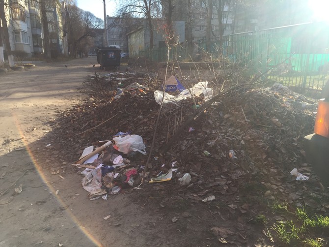 Жители Брянска пожаловались на мусорные завалы коммунальщиков