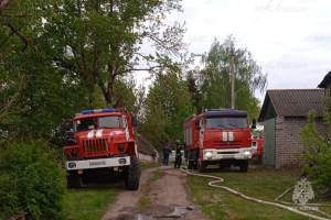 В брянском посёлке Елисеевичи сгорел жилой дом