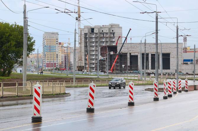 В Брянске завершают строительство участка улицы Советской