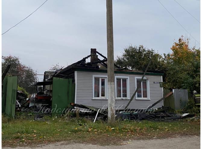 В поселке Климово сгорел частный дом
