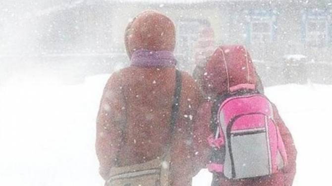 В Брянской области из-за сильных снегопадов 15 декабря отменили занятия в школах
