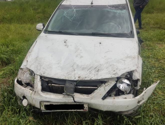 Под Севском 37-летний водитель Lada перевернулся и сломал рёбра