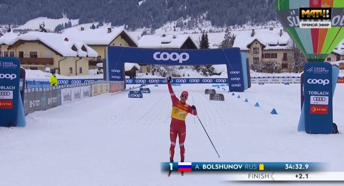 Брянский лыжник Большунов одержал четвертую победу подряд