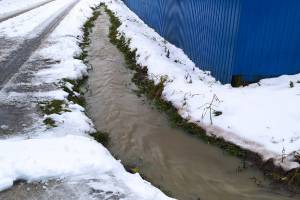 В Трубчевске частный сектор затопило канализацией