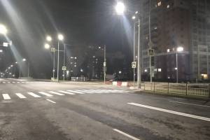 В Брянске включили освещение на новой дороге по Советской