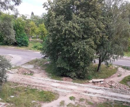 В Володарском районе Брянска жители пожаловались на погребенный под мусором тротуар