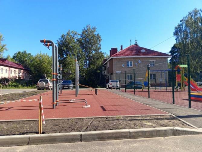 В Бежицком районе Брянска построили спортплощадки во дворах по Камозина и Орловской