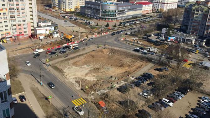 В Брянске идет активное строительство развязки на улице Советской