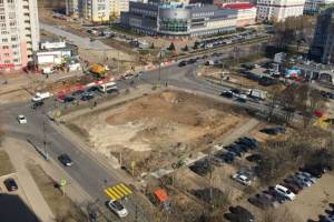В Брянске идет активное строительство развязки на улице Советской