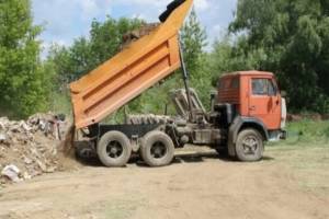 В Брянске водителей поймали на выгрузке мусора в песчаном карьере 