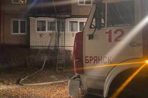 В Брянске из горящего дома спасли двух человек