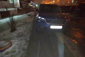 В Брянске на Станке Димитрова автохамы перегородили тротуар