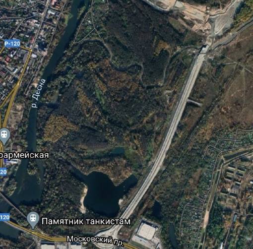 На карте Google появилась новая дорога от Metro к вокзалу Брянск-I