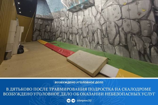 В Дятьково бизнесмен ответит за разбившуюся на его скалодроме девочку