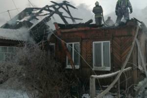 В брянском поселке Большое Полпино сгорел жилой дом
