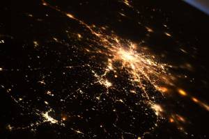 Ночной Брянск сфотографировали с борта МКС