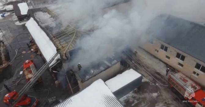 В брянском селе Супонево произошёл крупный пожар на складе