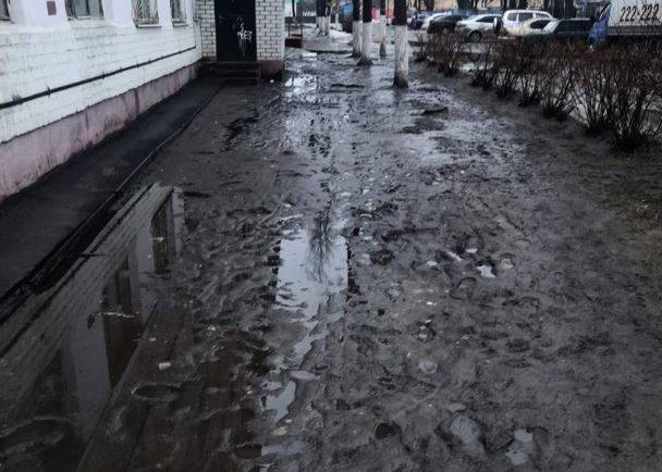 В Брянске завалило грязью дорогу к трем детским садикам