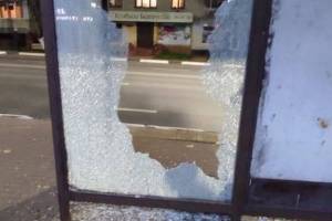 В Брянске вандалы разгромили остановку возле школы №1