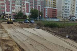 В Брянске продолжается строительство дорог к новой школе №72