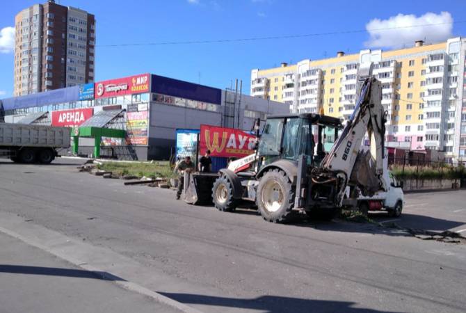 В Брянске у ТЦ «Куб» начались строительные работы