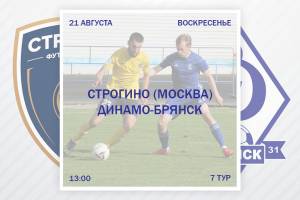 Брянское «Динамо» сыграет на выезде в Москве со «Строгино»