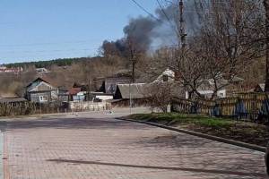 В брянском посёлке Климово заметили столб дыма