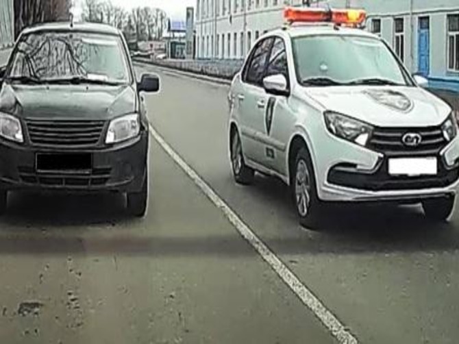 В Брянске оштрафовали водителя автомобиля ЧОПа за букет нарушений
