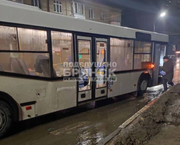 В Брянске на улице Дуки в ДТП попал новый автобус