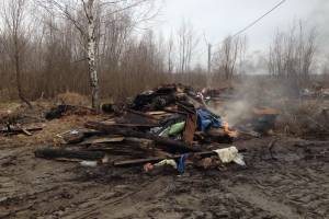 В Брянске водитель самосвала вывалил отходы возле жилых домов 