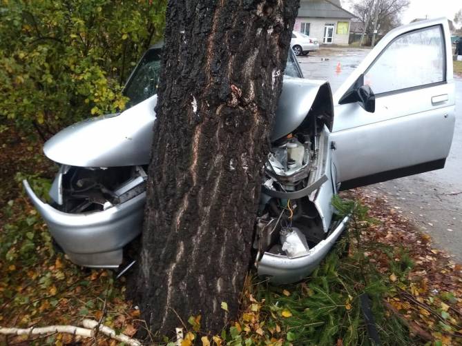 В Карачеве пьяный 50-летний водитель ВАЗ протаранил дерево