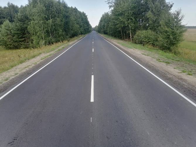 В Брянской области отремонтировали 7 километров трассы «Трубчевск-Погар»